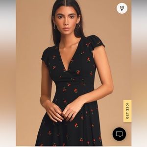 Lulu’s Black Cherry Skater Dress